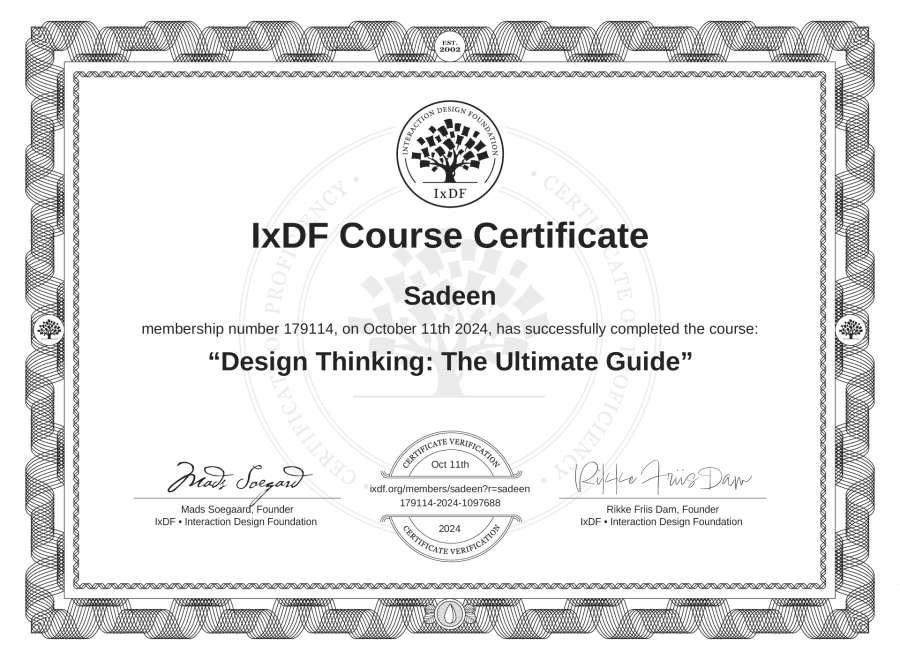 Design Thinking Certificate